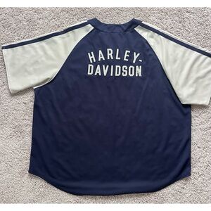 Harley Davidson Baseball Jersey With Emblems Size 3XL